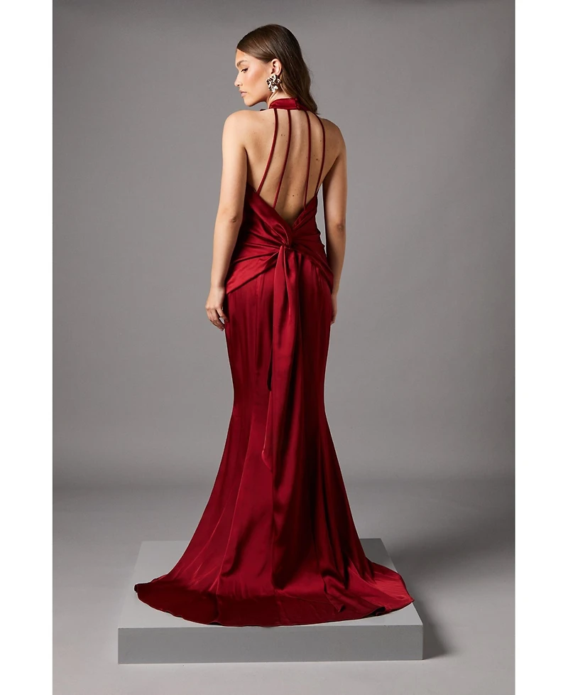 Coast Halter Neck Satin Maxi Dress