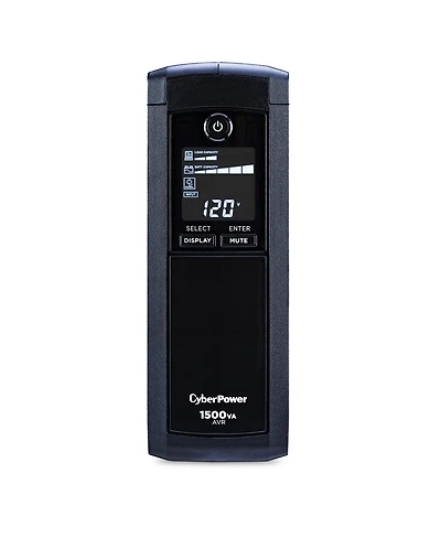 CyberPower CP1500AVRLCDTAA 1500VA/900W Simulated Sinewave Intelligent LCD Mini-Tower Ups System, Taa Compliant, Black