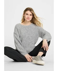 Olsen Women's Embellished Blouce Sweater