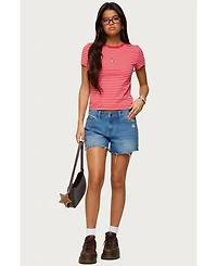 Edikted Women's Nessie Striped T Shirt