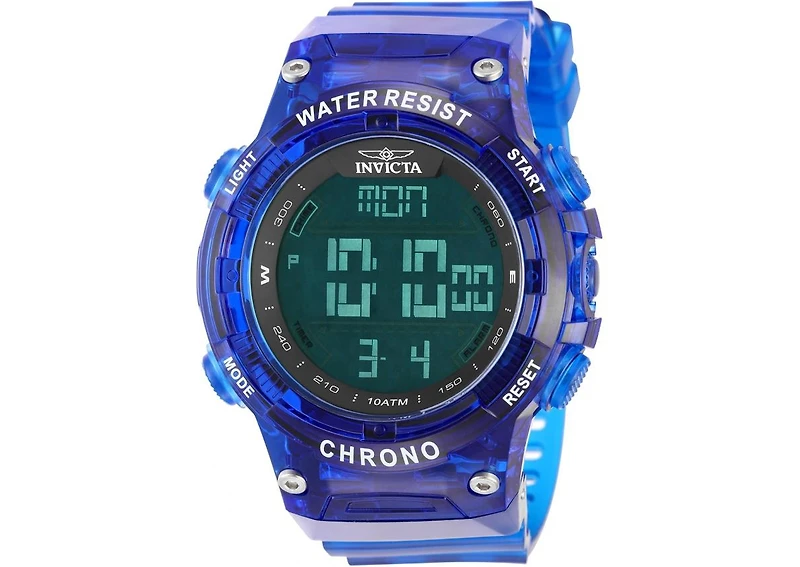 Invicta Men's Invicta Racing Digital Gmt/Alarm Black Dial Watch