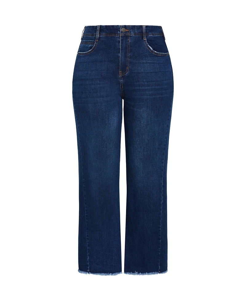 City Chic Women's Harley Fit Aliya Wide Leg Jean