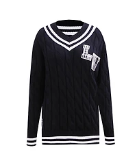 Pro Standard Women's Black Las Vegas Raiders Prep V-Neck Pullover Sweater