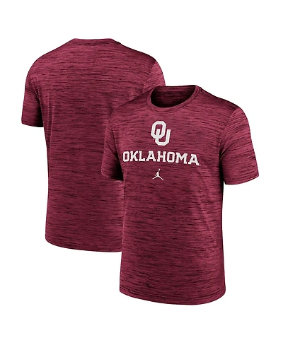 Jordan Men's Crimson Oklahoma Sooners Primetime Velocity T-Shirt