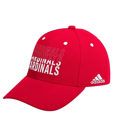 Adidas Men's Red Louisville Cardinals Seasonal Half Font Adjustable Hat