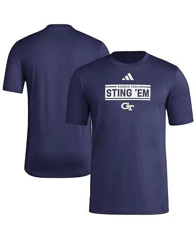 Adidas Men's Navy Georgia Tech Yellow Jackets Locker Slogan Pre-Game T-Shirt