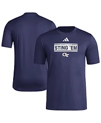 Adidas Men's Navy Georgia Tech Yellow Jackets Locker Slogan Pre-Game T-Shirt