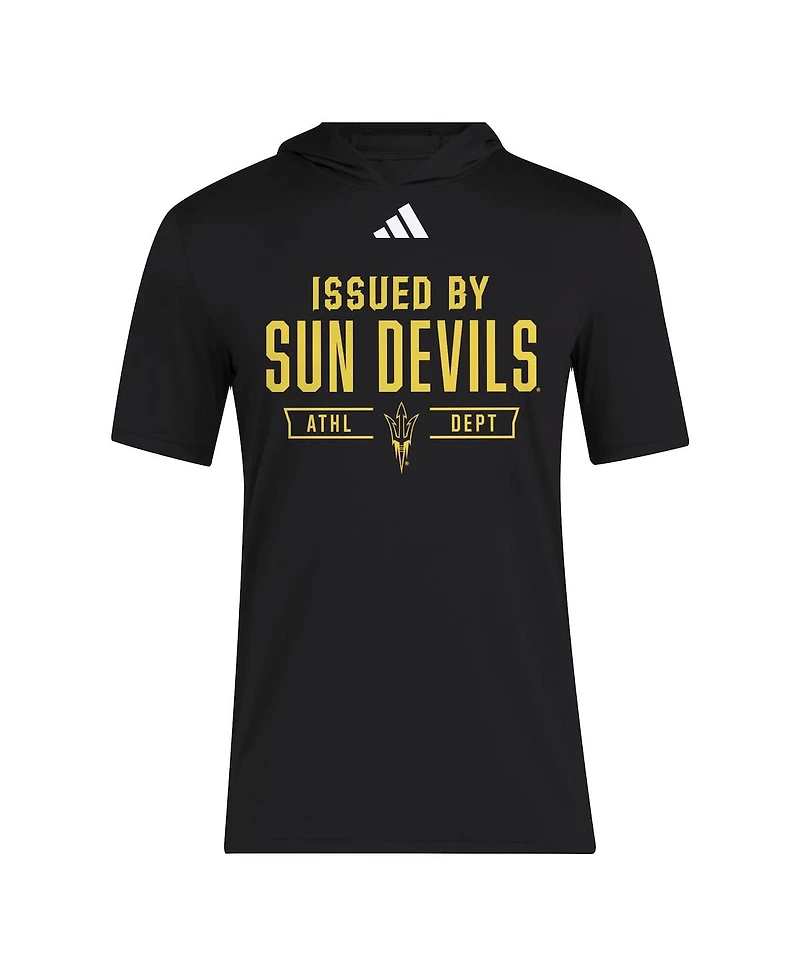 Adidas Men's Black Arizona State Sun Devils 2025 Areoready Sideline Training Hooded T-Shirt