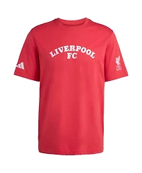 Adidas Men's Red Liverpool Wordmark T-shirt