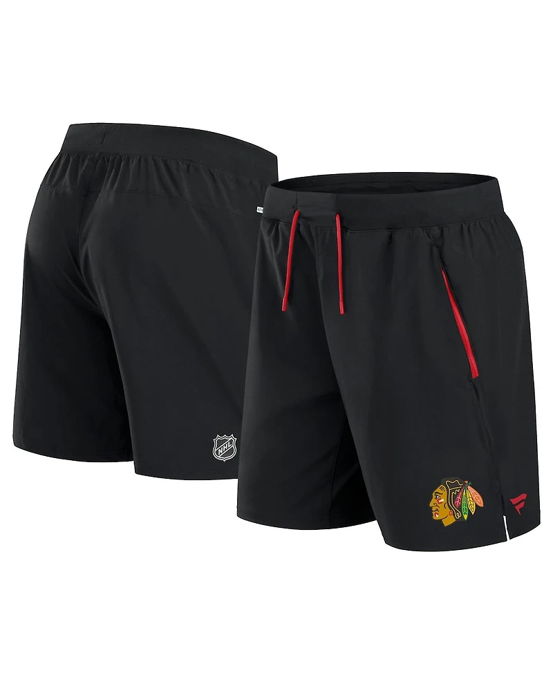 Fanatics Men's Black Chicago Blackhawks Authentic Pro Rink Performance Shorts