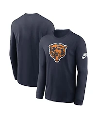 Nike Men's Navy Chicago Bears Rewind Essential Long Sleeve T-Shirt
