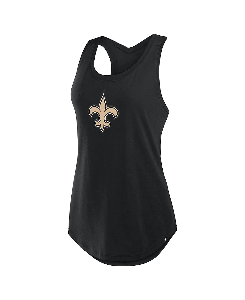 Fanatics Women's Black New Orleans Saints Iron Fan Tank Top