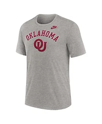 Nike Men's Heather Gray Oklahoma Sooners Legacy Arch Tri-Blend T-Shirt