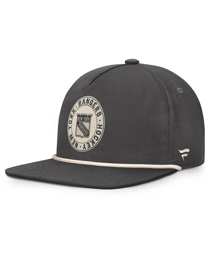 Fanatics Men's Charcoal New York Rangers Closer Adjustable Hat