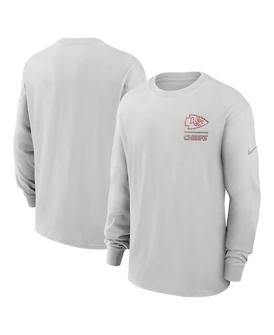 Nike Men's Gray Kansas City Chiefs Essential Heavy Max90 Long Sleeve T-Shirt