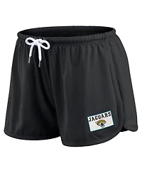Wear by Erin Andrews Women's 2-Piece Black Jacksonville Jaguars Heavy Rugby Jersey Long Sleeve T-Shirt and Shorts Lounge Set