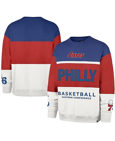 '47 Brand Men's and Women's Red Philadelphia 76ers 2024/25 City Edition On Five Maximalist Pullover Sweatshirt