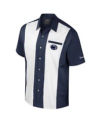 Colosseum Men's Navy Penn State Nittany Lions Strike Bowling Button-Up Shirt