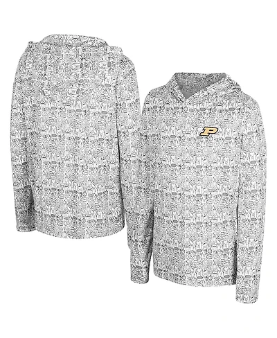 Colosseum Big Boys and Girls Black Purdue Boilermakers All-Over Print Hoodie