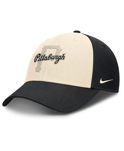 Nike Men's Black/Natural Pittsburgh Pirates Statement Club Performance Adjustable Hat