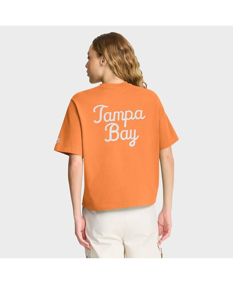 Nike Women's Orange Tampa Bay Buccaneers Rewind Pocket Boxy T-Shirt