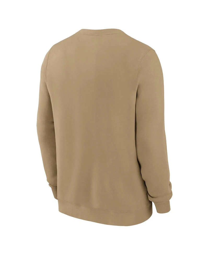 Nike Men's Tan New York Giants Swing Pass Rewind Club Pullover Sweatshirt
