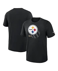 Nike Men's Black Pittsburgh Steelers Left End Run Slub Performance T-Shirt