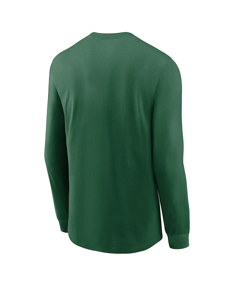 Nike Men's Green New York Jets Play to Win Essential Long Sleeve T-Shirt