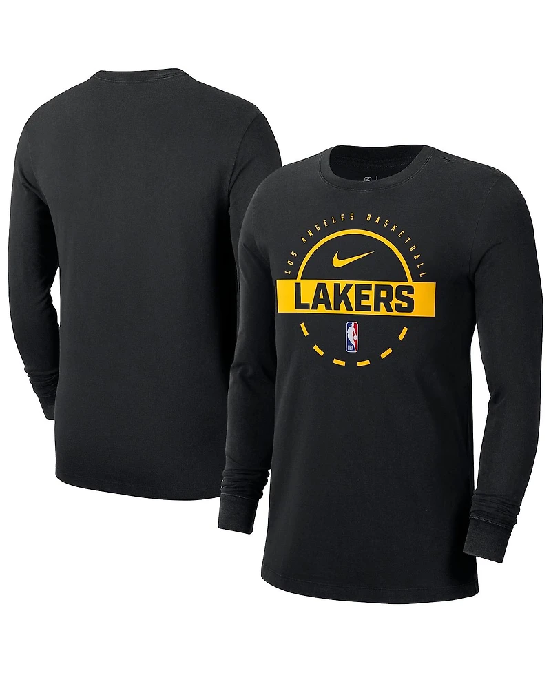 Nike Men's Black Los Angeles Lakers Authentic Long Sleeve Practice T-Shirt