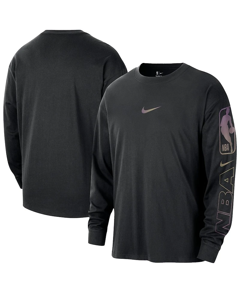 Nike Men's Black Nba Team 31 Max90 Long Sleeve T-Shirt