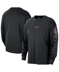 Nike Men's Black Nba Team 31 Max90 Long Sleeve T-Shirt