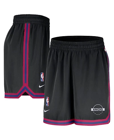 Nike Men's Black New York Knicks Authentic Practice Dna Woven Performance Shorts