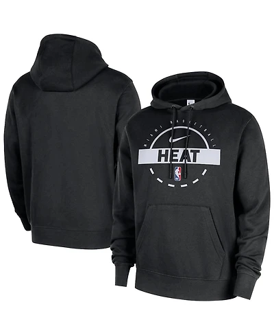 Nike Men's Black Miami Heat 2025/26 Authentic Practice Club Pullover Hoodie