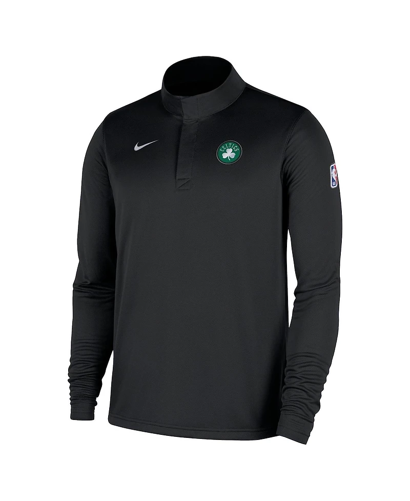 Nike Men's Black Boston Celtics 2025/26 Authentic Coaches Quarter-Zip Pullover Jacket