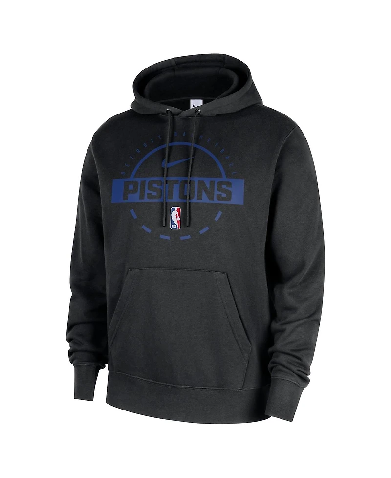 Nike Men's Black Detroit Pistons 2025/26 Authentic Practice Club Pullover Hoodie