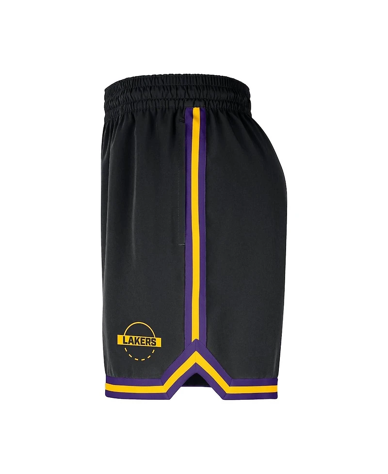 Nike Men's Black Los Angeles Lakers Authentic Practice Dna Woven Performance Shorts
