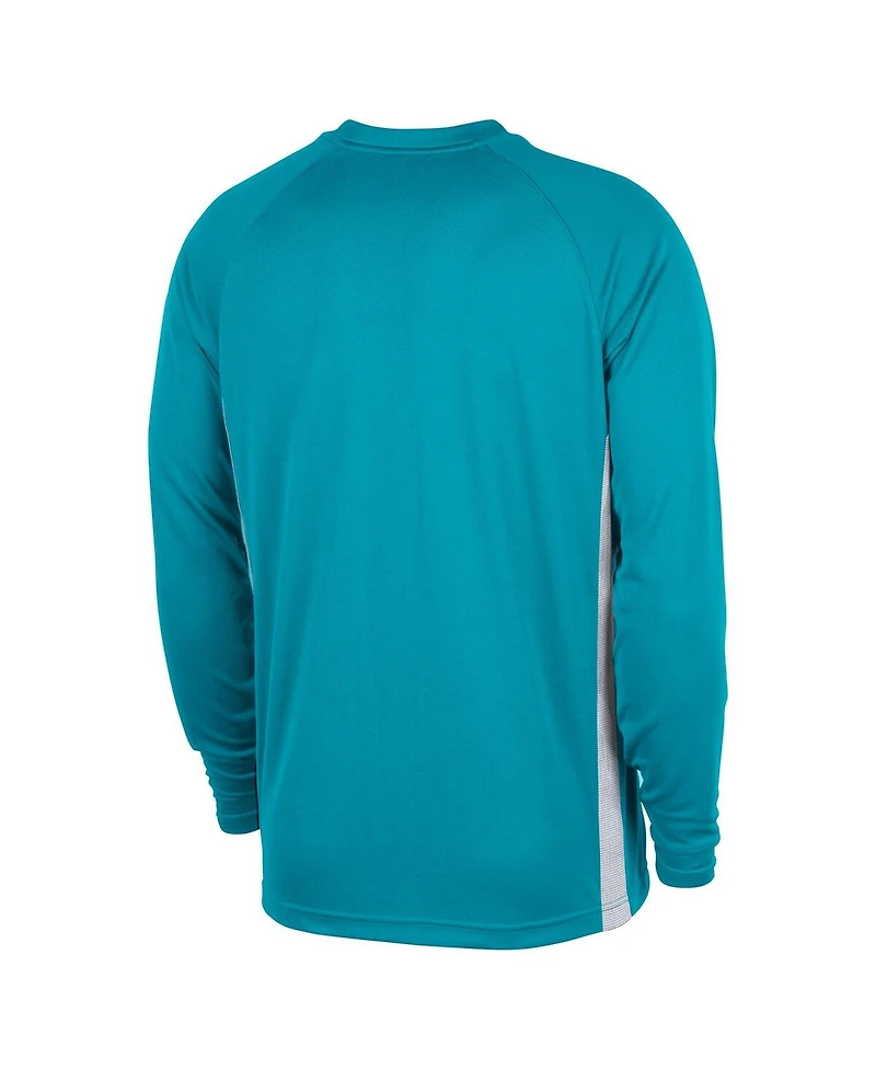 Jordan Men's Teal Charlotte Hornets 2025/26 Authentic Pre-Game Legend Dri-fit Long Sleeve Shooting Shirt