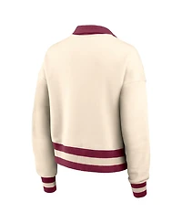 Nike Women's Cream/Maroon Florida State Seminoles Legacy Half-Zip Sweatshirt