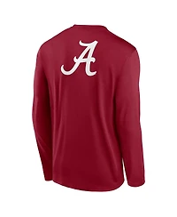 Nike Men's Crimson Alabama Tide Primetime Campus 2-Hit Legend Long Sleeve T-Shirt