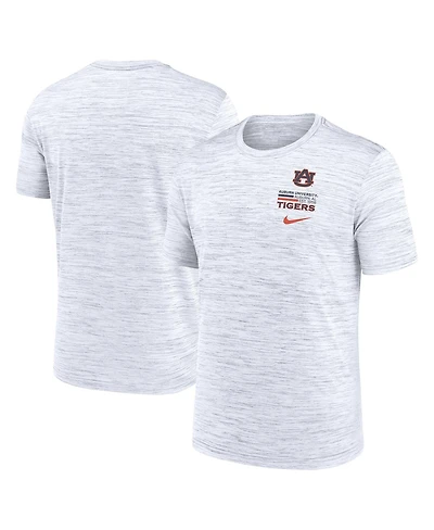 Nike Men's White Auburn Tigers Velocity Stacked Dri-fit T-Shirt