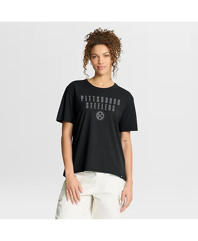 Fanatics Women's Black Pittsburgh Steelers Blackout Kneel Down Legacy T-Shirt