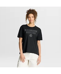 Fanatics Women's Black Pittsburgh Steelers Blackout Kneel Down Legacy T-Shirt