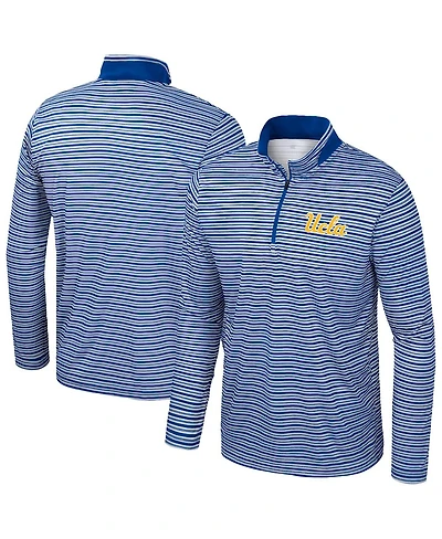 Colosseum Men's Blue Ucla Bruins Striped Quarter-Zip Sweatshirt