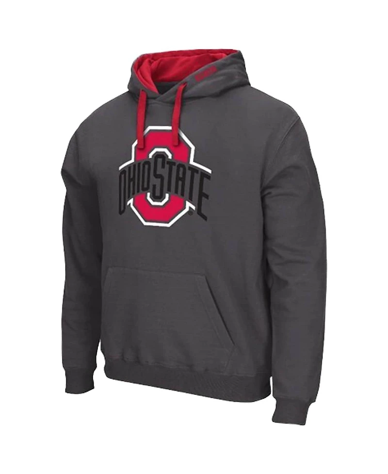 Colosseum Men's Charcoal Ohio State Buckeyes Big Tall Arch Logo 2.0 Pullover Hoodie