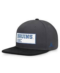 Jordan Men's Anthracite/Black Ucla Bruins 2025 On-field Patch Pro Dri-fit Snapback Hat