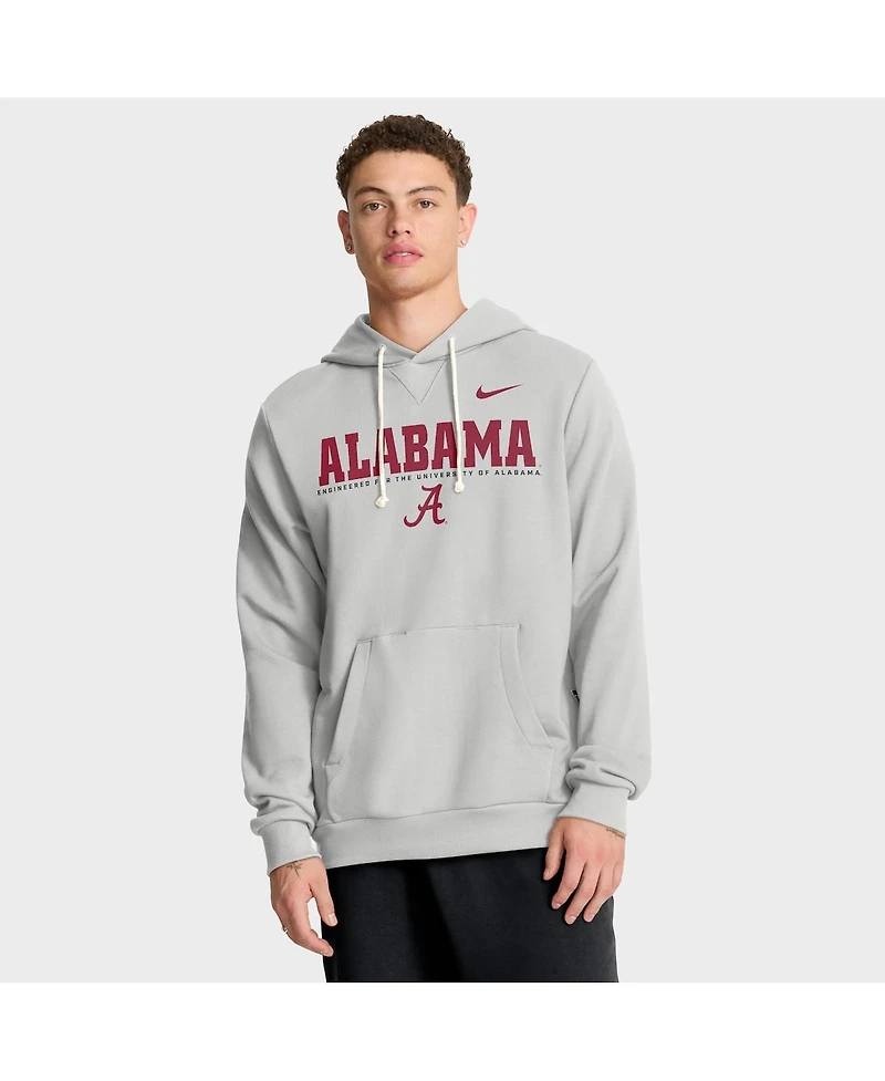 Nike Men's Gray Alabama Crimson Tide 2025 Sideline Standard Issue Dri-fit Hoodie