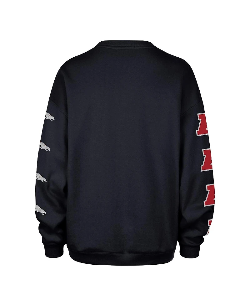 '47 Brand Women's Navy Denver Broncos Go Big Oversized Pullover Sweatshirt