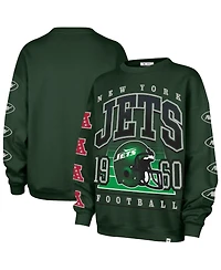 '47 Brand Women's Green New York Jets Go Big Oversized Pullover Sweatshirt