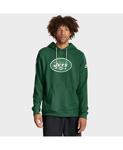 Nike Men's Green New York Jets Sideline Standard Issue Alt 2 Dri-fit Hoodie