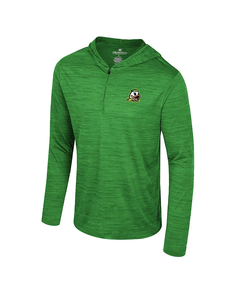Colosseum Men's Green Oregon Ducks Always Sunny Lightweight Quarter-Zip Hoodie